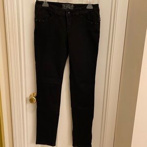 Tripp NYC Womens Stretchy Denim Jeans Y2K Skull Punk Goth Edgy Grunge Clubwear